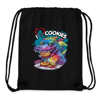 I LOVE COOKIES, Monster, Food, Fun, Fun, Cookies, - Stanley/Stella Recycled Gym Bag - black - Front