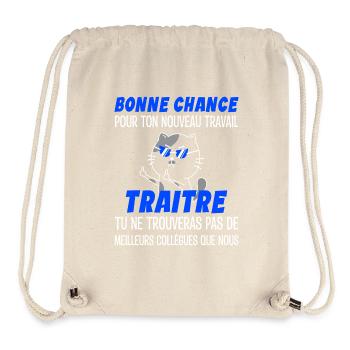 Départ Collègue Travail & Nouvel Emploi - Adieu - Sac à cordon recyclé Stanley/Stella - blanc naturel - Devant