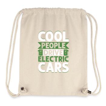 Cool People Drive Electric Cars Driver EV Car - Stanley/Stella Recycled Gym Bag - natural - Front