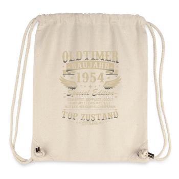 Oldtimer Baujahr 1954 Jahrgang Geburtstag Geschenk - Stanley/Stella recycelter Gym Bag - Naturweiß - Vorne