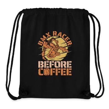 BMX Racer Before Coffee Bike Racing Coffee Lover - Stanley/Stella Recycled Gym Bag - black - Front