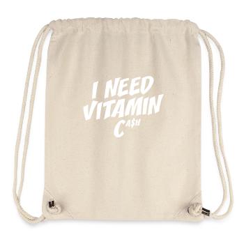 I Need Vitamin Cash Finanzielle Freiheit Geld Cash - Stanley/Stella Recycled Gym Bag - natural - Front