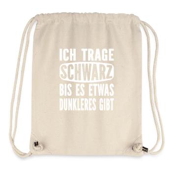Ich trage schwarz bis es etwas dunkleres gibt - Stanley/Stella recycelter Gym Bag - Naturweiß - Vorne
