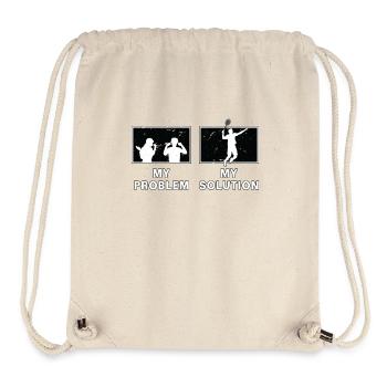 Badminton Player My Problem My Pictogram Dad Mom - Stanley/Stella Recycled Gym Bag - natural - Front