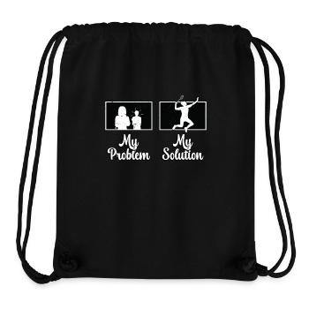Badminton Player My Problem My Pictogram Mom Dad - Stanley/Stella Recycled Gym Bag - black - Front