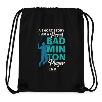 Badminton Player A Short Story Loves Racquet Sport - Stanley/Stella Recycled Gym Bag - black - Front