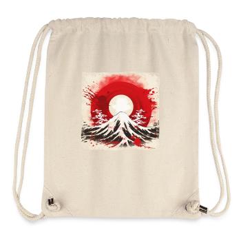 Kyoto Berge: Flagge, Vulkan und Blutmond - Stanley/Stella recycelter Gym Bag - Naturweiß - Vorne