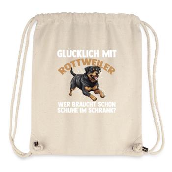 Hund Rottweiler - Stanley/Stella recycelter Gym Bag - Naturweiß - Vorne