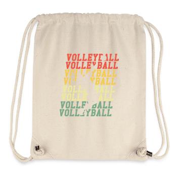 Joueurs de volley-ball vintage - Sac à cordon recyclé Stanley/Stella - blanc naturel - Devant