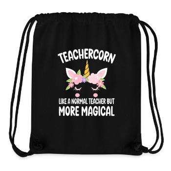 Teachercorn like a normal Teacher Tutor gifts - Stanley/Stella Recycled Gym Bag - black - Front