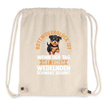 Hund Rottweiler - Stanley/Stella recycelter Gym Bag - Naturweiß - Vorne