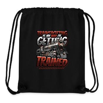 Trainspotting Zug Liebhaber Züge - Stanley/Stella recycelter Gym Bag - Schwarz - Vorne