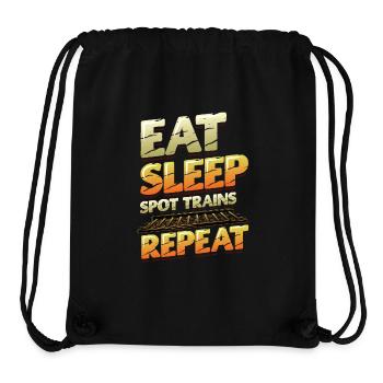 Trainspotting Train Lovers Trains - Stanley/Stella Recycled Gym Bag - black - Front