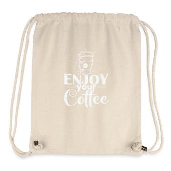 Enjoy your Coffee Koffein - Stanley/Stella recycelter Gym Bag - Naturweiß - Vorne