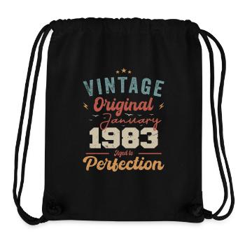 Januar 1983 Legende seit 41 Jahren - Stanley/Stella recycelter Gym Bag - Schwarz - Vorne