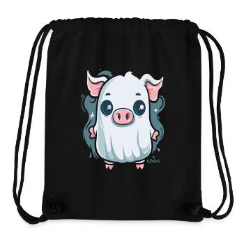 The Little Ghost Pig - Stanley/Stella Recycled Gym Bag - black - Front