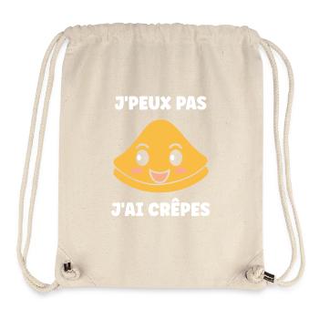 Crêpes Bretagne humour crêpe - Sac à cordon recyclé Stanley/Stella - blanc naturel - Devant