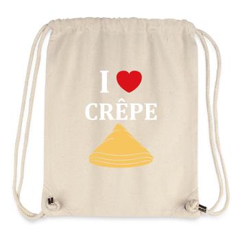 Crêpes Bretagne humour crêpe - Sac à cordon recyclé Stanley/Stella - blanc naturel - Devant