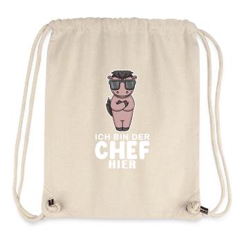 Chef Spruch Anführer Pferd Motiv - Stanley/Stella recycelter Gym Bag - Naturweiß - Vorne