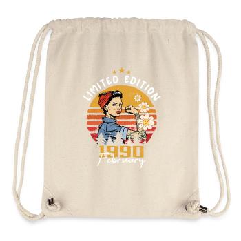 34 years old - Born in February 1990 - Stanley/Stella Recycled Gym Bag - natural - Front