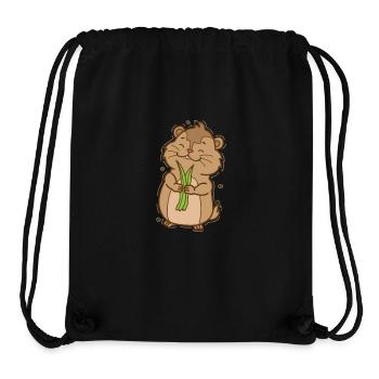Lemming avec rongeur végétal - Sac à cordon recyclé Stanley/Stella - noir - Devant