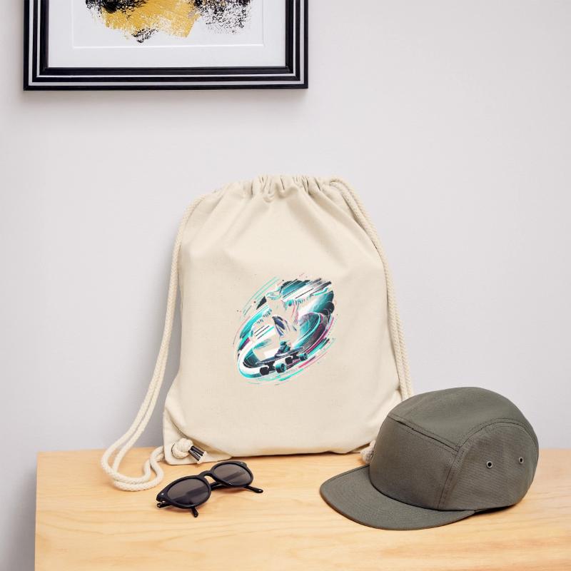 Longboarder auf Skateboard oder Longboard Stanley/Stella recycelter Gym Bag