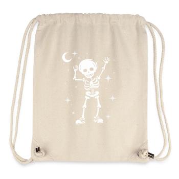 Lustiges Skelett Totenkopf Tanzen Halloween - Stanley/Stella recycelter Gym Bag - Naturweiß - Vorne