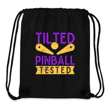 Tilted Pinball Testé Jeu d’arcade de flipper - Sac à cordon recyclé Stanley/Stella - noir - Devant