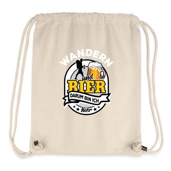 Handball & Bier - darum bin ich hier - Stanley/Stella recycelter Gym Bag - Naturweiß - Vorne