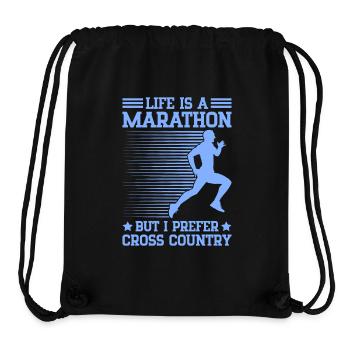 Cadeau de course XC amusant XC Runner Edition - Sac à cordon recyclé Stanley/Stella - noir - Devant