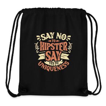 DITES NON AU HIPSTER – DITES OUI À L’UNICITÉ - Sac à cordon recyclé Stanley/Stella - noir - Devant