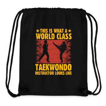 This is what world class taekwondo instructor - Stanley/Stella Recycled Gym Bag - black - Front