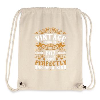 February 1977 Vintage 47th Birthday Gift - Stanley/Stella Recycled Gym Bag - natural - Front