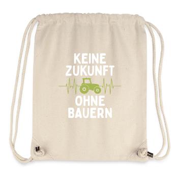Keine Zukunft ohne Bauern Bauer Demo Landwirt - Stanley/Stella recycelter Gym Bag - Naturweiß - Vorne