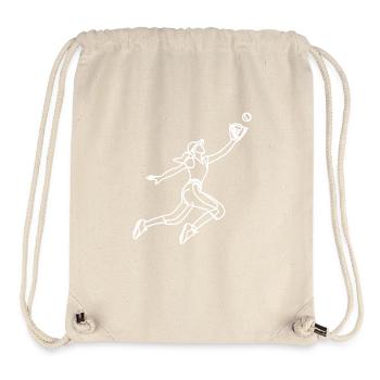 Baseballerin Zeichnung - Stanley/Stella recycelter Gym Bag - Naturweiß - Vorne
