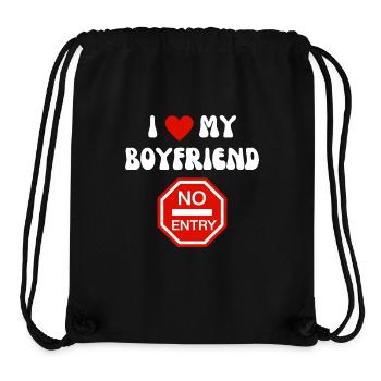 I Love My Boyfriend No Entry - Funny Gift Design - Stanley/Stella Recycled Gym Bag - black - Front