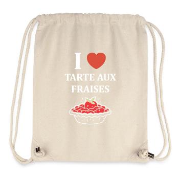 Tarte aux fraises - Sac à cordon recyclé Stanley/Stella - blanc naturel - Devant
