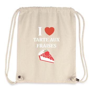 Tarte aux fraises - Sac à cordon recyclé Stanley/Stella - blanc naturel - Devant