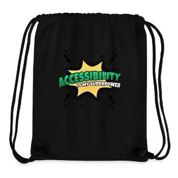 Accessibility is my superpower trait - Stanley/Stella Recycled Gym Bag - black - Front