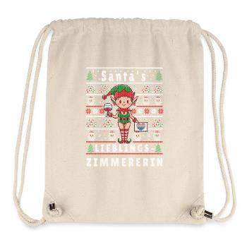 Ugly Christmas SANTA'S FAVORITE ROOMMATE - Stanley/Stella Recycled Gym Bag - natural - Front
