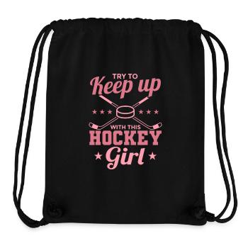 Try To Keep Up With This Hockey Girl - Stanley/Stella Recycled Gym Bag - black - Front