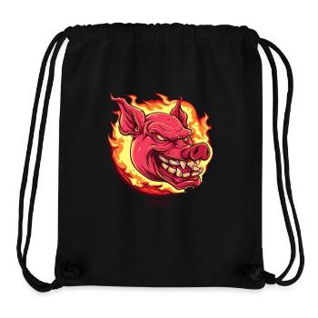 Sehr intensiver Feuerball Schwein - Stanley/Stella recycelter Gym Bag - Schwarz - Vorne