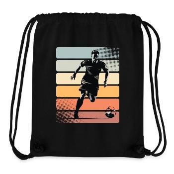 Joueurs de football - Sac à cordon recyclé Stanley/Stella - noir - Devant