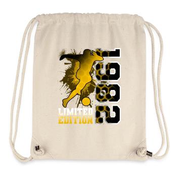 1982 Année de naissance Anniversaire Football - Sac à cordon recyclé Stanley/Stella - blanc naturel - Devant