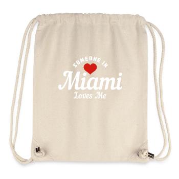Miami Florida USA - Stanley/Stella recycelter Gym Bag - Naturweiß - Vorne