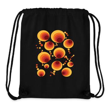 Abstract Polka Dots Circle Pattern - Stanley/Stella Recycled Gym Bag - black - Front