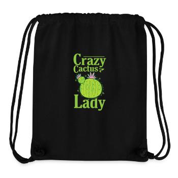 Plante de dame cactus folle - Sac à cordon recyclé Stanley/Stella - noir - Devant