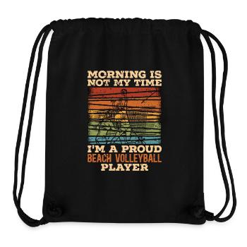 Beach Volleyball Morning Is Not My Time Beachball - Stanley/Stella Recycled Gym Bag - black - Front