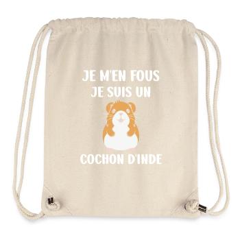 Humour cochon d'ine - Sac à cordon recyclé Stanley/Stella - blanc naturel - Devant