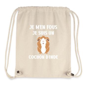 Humour cochon d'ine - Sac à cordon recyclé Stanley/Stella - blanc naturel - Devant